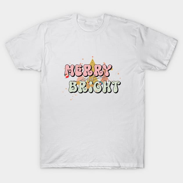 Merry and Bright T-Shirt by TextureMerch